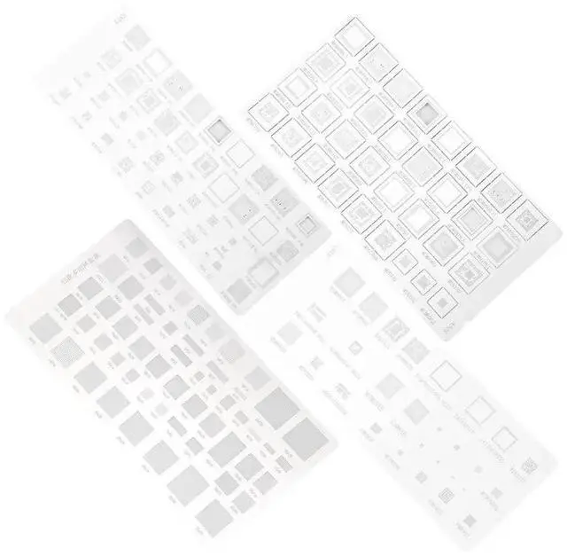 Main image of 4PCS Universal BGA Stencil For MTK MSM Ipad CPU RAM PM Power IC Reball Pin Direct Heat Templat