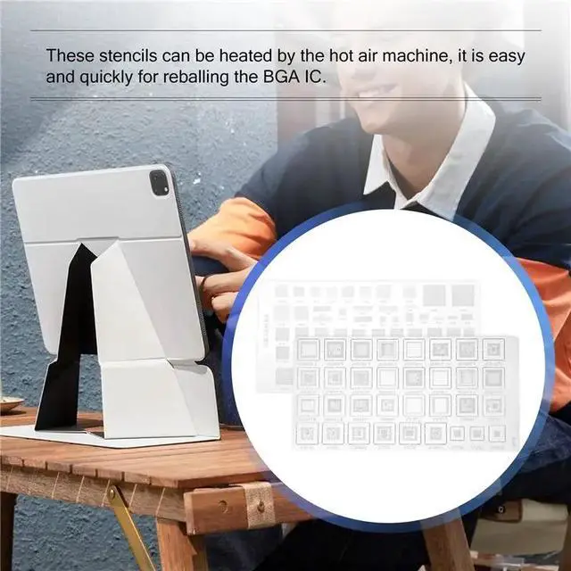 Alt view image 2 of 3 - 4PCS Universal BGA Stencil For MTK MSM Ipad CPU RAM PM Power IC Reball Pin Direct Heat Templat