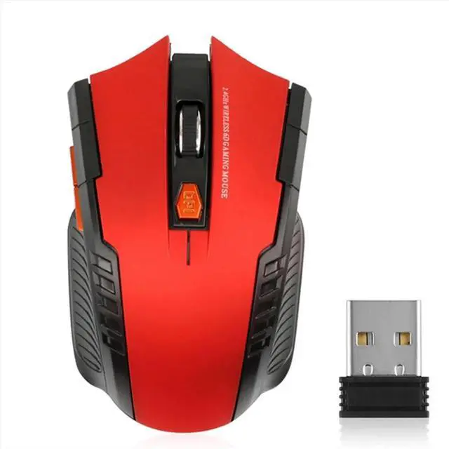 Alt view image 3 of 3 - Mouse 2.4GHz Optical Mice with USB Receiver Gamer 1600DPI Mouse for Computer Laptop Accessories Red
