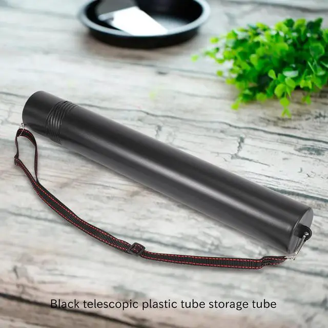 Alt view image 3 of 3 - Black Plastic Drawing Picture Storage Tube Poster Scroll Holder