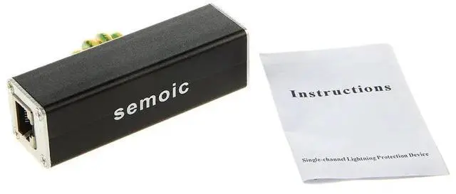 Main image of semoic RJ45 Plug Ethernet Network Surge Protector Thunder Arrester 100MHz