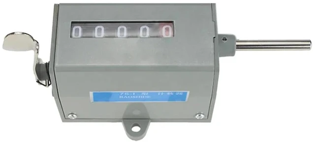 Alt view image 2 of 6 - 75-I 5-Digit Mechanical Manual Counter for Punching Machines Rotation Type Industrial Revolution Counter AC220V