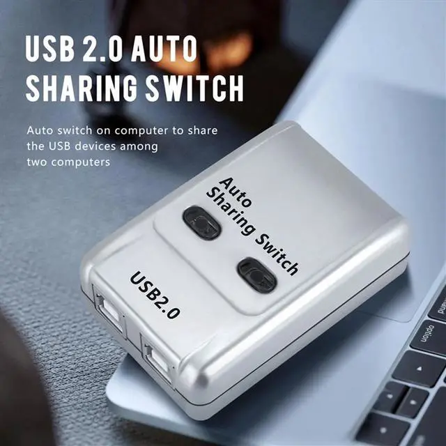 Main image of USB 2.0 Auto Sharing Switch 2 Port HUB Adapter Switcher for 2 PC Printer USB Switch Devices Support