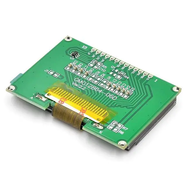 Alt view image 3 of 3 - LCD12864 12864-06D, 12864, LCD Module, COG, with Chinese Font, Dot Matrix Screen, SPI Interface Black