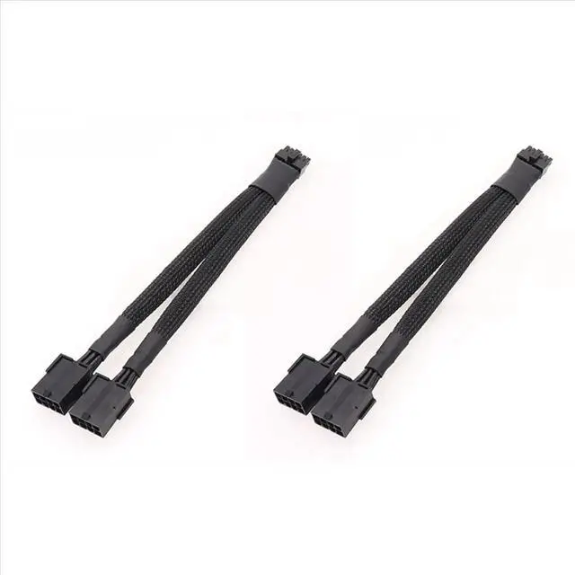 Alt view image 2 of 6 - 2X Video Card 12VHPWR PCIe 5.0 12 Pin to Dual GPU PCIE 8-Pin Cable for RTX30 Series 3070 3080 RTX3090 Public Video Card