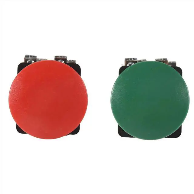 Main image of Red Green AC 250V 6A DPST Momentary Mushroom Head Push Button Switch