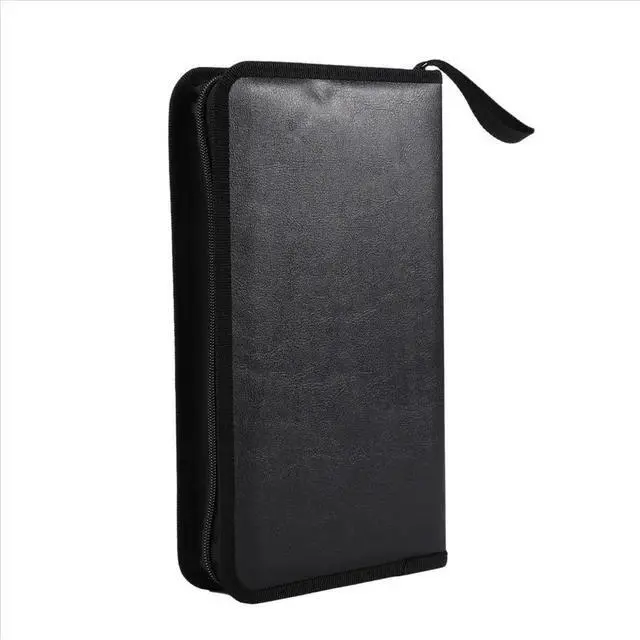 Main image of 80 VCD DVD CD Faux Leather Case Storage Holder Organizer Black