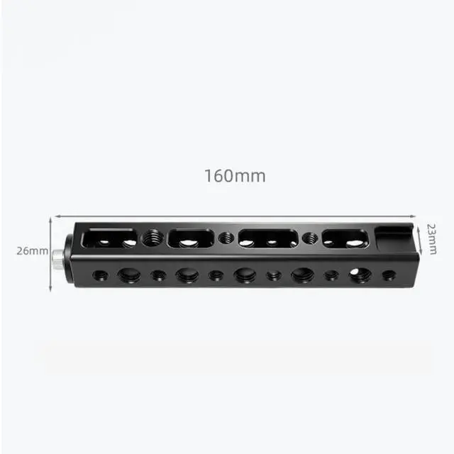 Alt view image 3 of 6 - Universal Camera Mounting Handle Grip Micro 1/4 3/8 Aluminum Alloy With Cold Shoe Extension For For