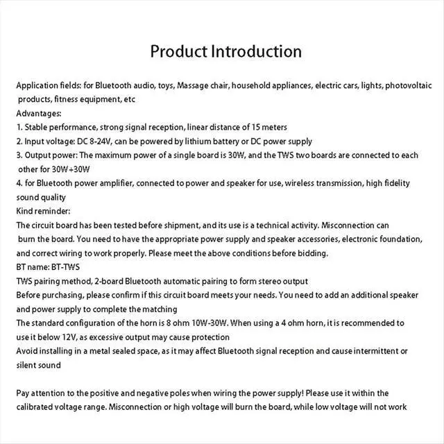 Alt view image 2 of 3 - 30W Bluetooth Power Amplifier Speaker Sound Module Board Audio Receiver Amplifier Board