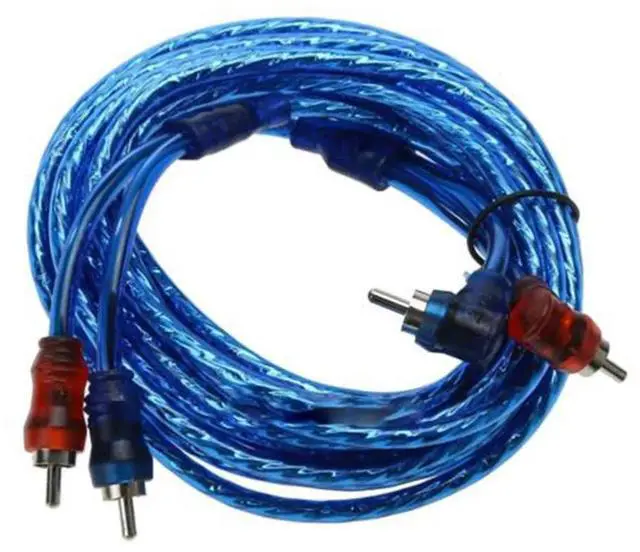 Alt view image 3 of 3 - 2Pcs 5M 2 Rca To 2 Rca Plug Car Stereo Audio Copper Cable System Amplifier Braided