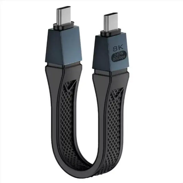 Alt view image 3 of 3 - Usb4 2.0 Cable 80Gbps Usb C to Egpu 16K Pd 240W One-Way 120Gbps Short Cable Black