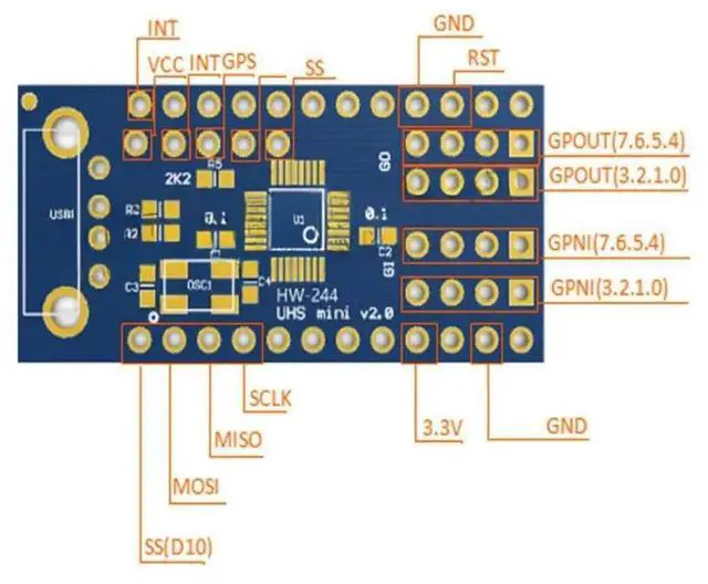Main image of MAX3421 USB Host Shield 2.0 ADK Single-Lens Reflex Development Board MAX3421 USB Host Module