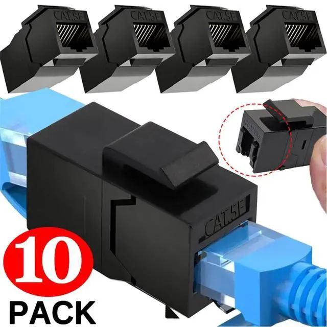 Alt view image 2 of 3 - 10PCS CAT5E RJ45 Connector Expansion Coupler Ethernet LAN Network Ethernet Cable Extender