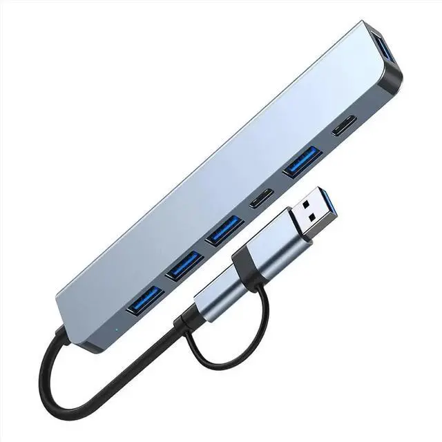 Alt view image 2 of 3 - USB C Hub Splitter 7 in 1 USB Extender with 4 USB Port 2 USB C Port for PC Laptop/Phones and More Devices