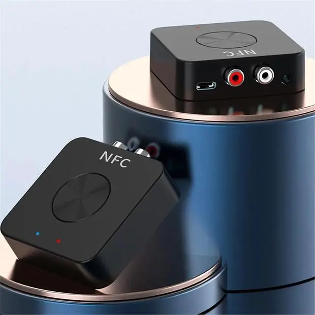 Alt view image 3 of 3 - 2-in-1 Bluetooth 5.0 Audio Adapter Mobile Phone NFC Speaker Receiver for Headphone/Computer/TV Transmitter
