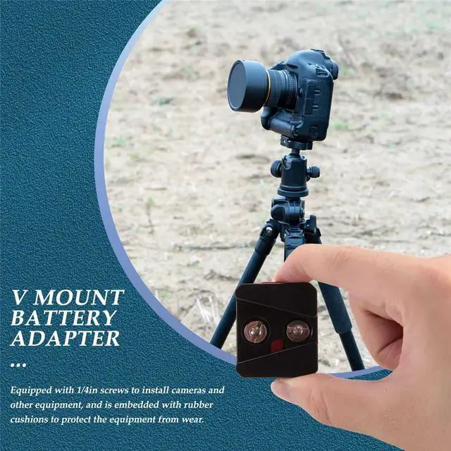 Alt view image 3 of 6 - 1/4 Universal V Mount Quick Release Plate Adapter Accessories Single Base for All Ptz and Camera Black