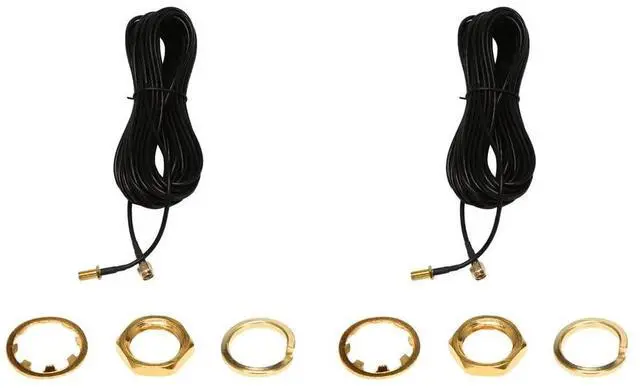 Main image of 2X RP - SMA Male To Female Antenna Connector Extension Cable Black 10 M
