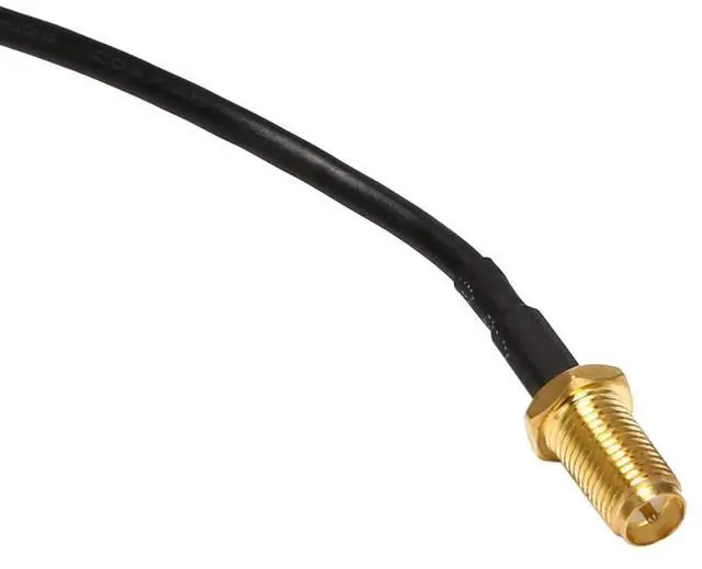 Alt view image 2 of 3 - 2X RP - SMA Male To Female Antenna Connector Extension Cable Black 10 M