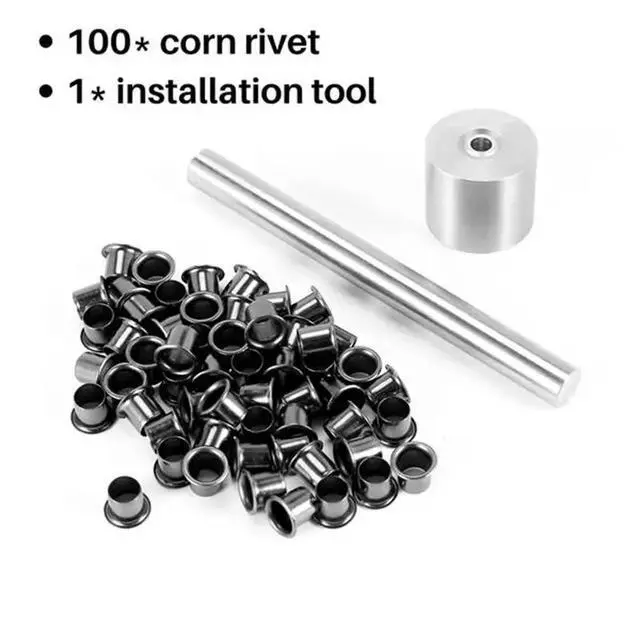 Alt view image 2 of 6 - 100Pcs K-Sheath Eyelet Rivets Installation Fix Tools Replacement 7.5MM Kydex Sheath Scabbards Eyelets Buckle Nail Pin