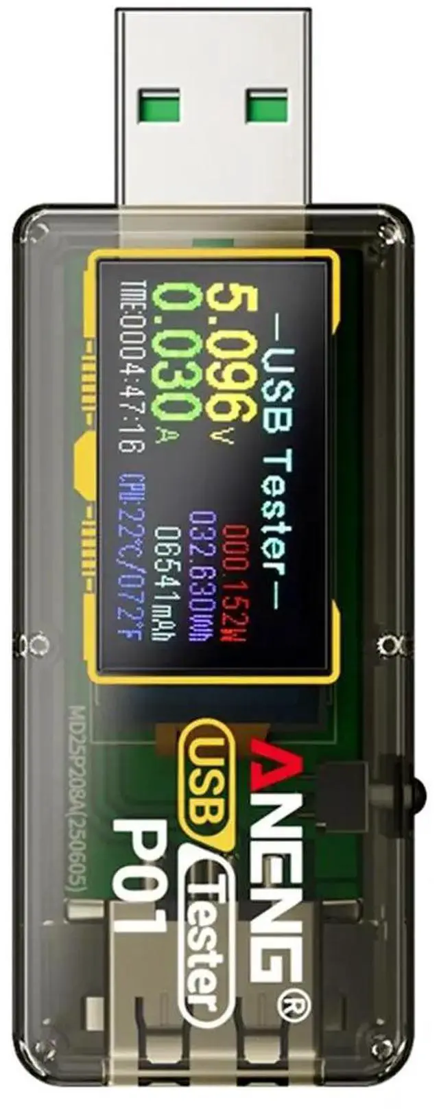 Alt view image 2 of 6 - USB Voltage and Current Meter Type C Multifunction Fast Charging Tester for Mobile Phone Charger Capacity Testing