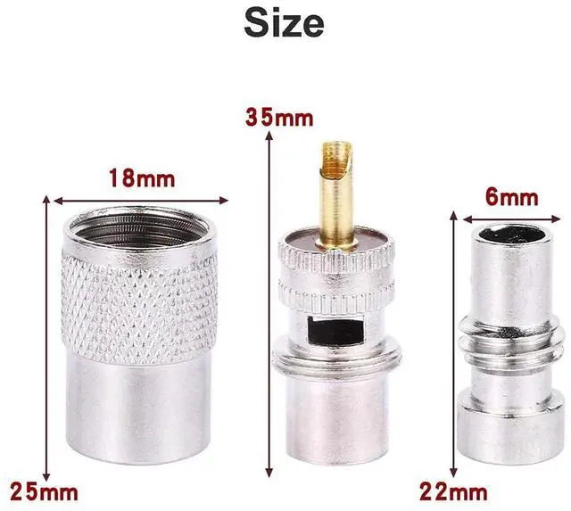 Main image of 10 Pack UHF/PL-259 Solder Connector Plug With Reducer For RG8X, RG8, RG59, LMR-400, RG-213 Coaxial Coax Cable