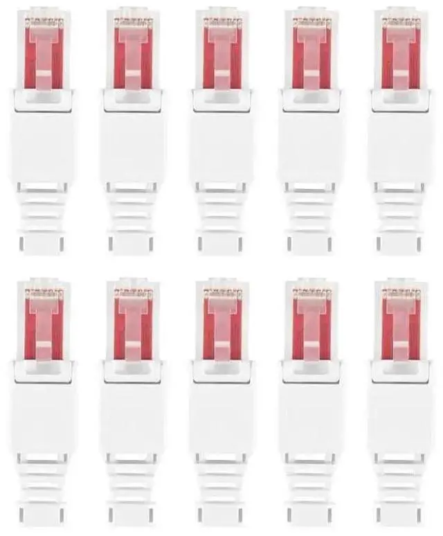Main image of 10 X Network Connectors Tool-Free RJ45 CAT6 LAN UTP Cable Plug Without Tools Cat5 Cat7 Installation Cable Patch Cable
