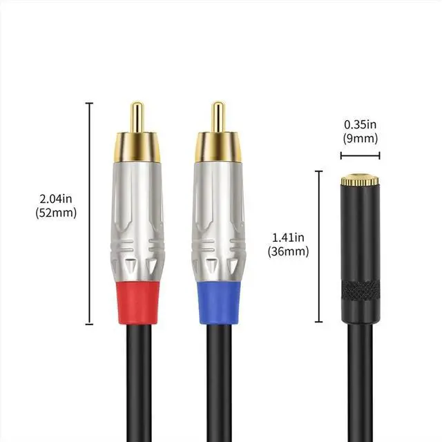 Alt view image 3 of 6 - 3.5mm to Sound Cable Female to Male Y Splitter 3.5mm Adapter for Phone Home Theater Amplifiers Speaker Stereo