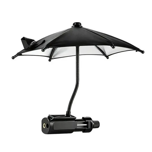 Alt view image 3 of 3 - Strong Clip Phone Umbrella for Sun, Outdoor Phone Sun Shade Shield with Rotatable Angle Tanning Shade Cover for Phone