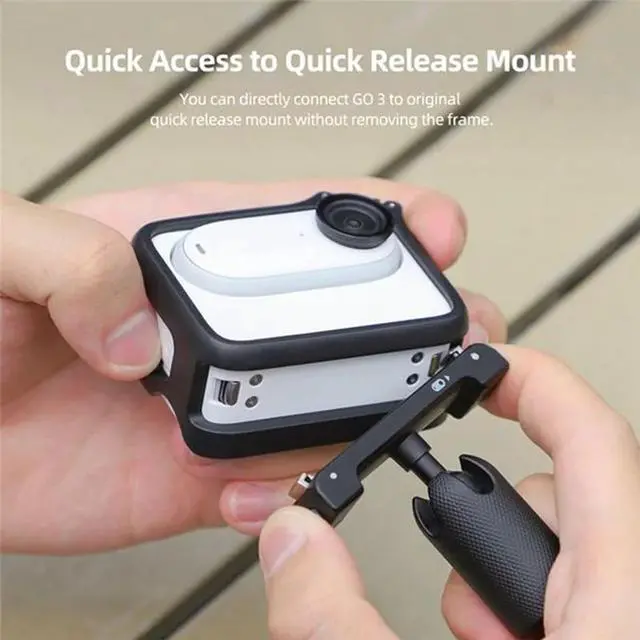 Alt view image 2 of 3 - SUNNYLIFE For GO 3 GO 3S Camera Protective Bezel Accessories Anti-Bump Drop Quick Release Protective Frame-AAAE