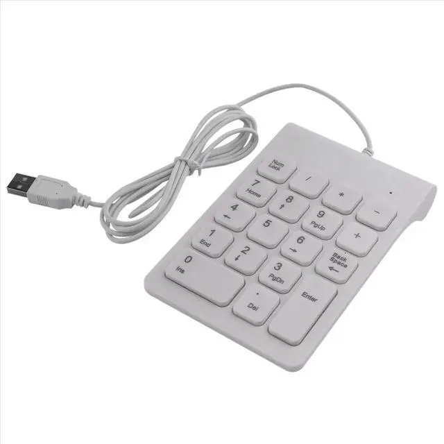 Alt view image 2 of 3 - Mini USB Wired Numeric Keypad Numpad 18 Keys Digital Keyboard for Accounting Teller Laptop Android Notebook Tablets PC (Whi