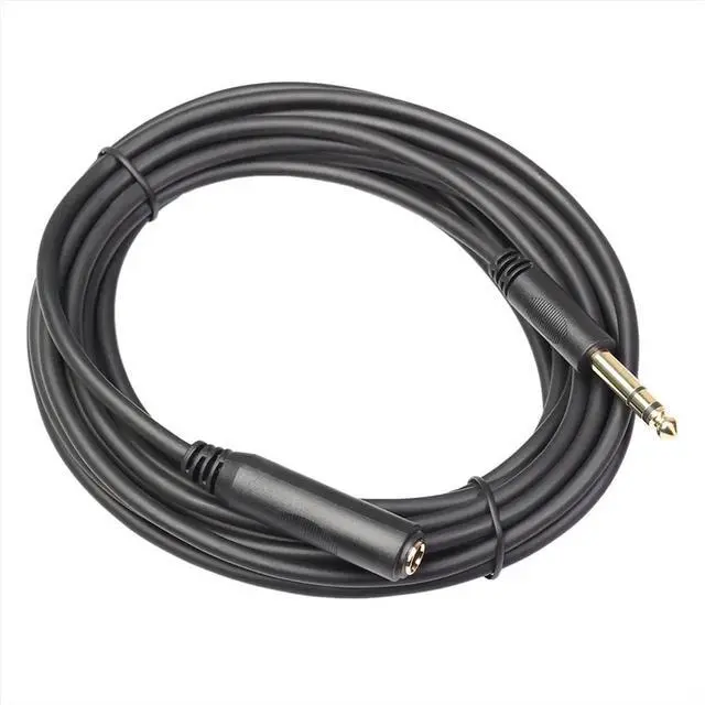 Alt view image 2 of 3 - 1/4 TRS 6.35MM Male to 6.35MM Female Stereo Extension Cable Gold Plated Headphone Extension Cable Cord 180cm