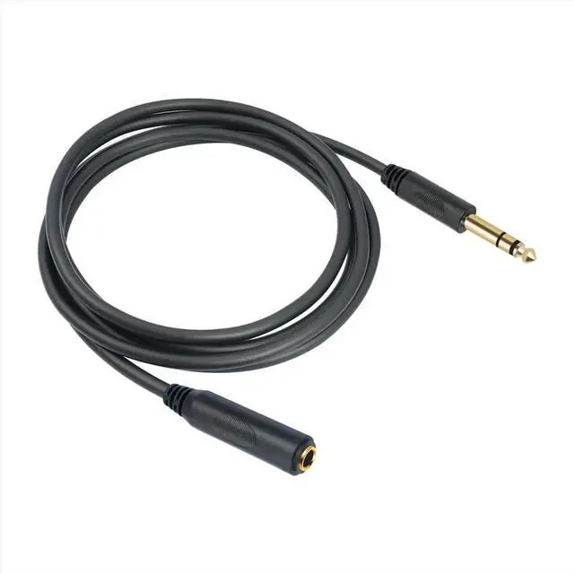 Main image of 1/4 TRS 6.35MM Male to 6.35MM Female Stereo Extension Cable Gold Plated Headphone Extension Cable Cord 180cm