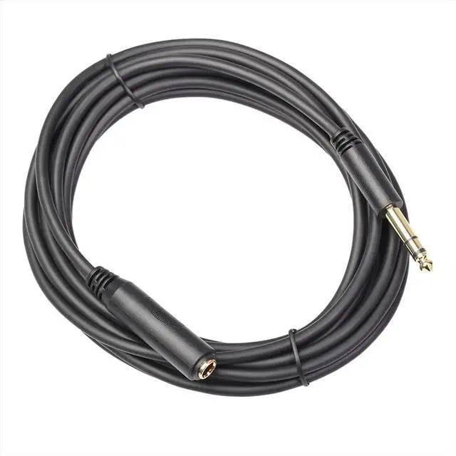 Alt view image 3 of 3 - 1/4 TRS 6.35MM Male to 6.35MM Female Stereo Extension Cable Gold Plated Headphone Extension Cable Cord 180cm