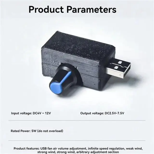 Alt view image 3 of 3 - 3X 5V USB Fan Speed Controller Voltage Regulation Module Motor Speed Controller USB-A Interface DIY