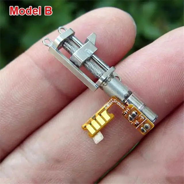 Alt view image 2 of 3 - Ultra-Mini Linear Actuator 4mm Diameter 2-Phase 4-Wire Planetary Gear Stepper Motor Linear Metal Slider Block Nut