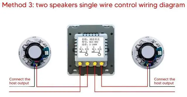 Main image of Wall Background Music Constant Pressure 50W 86 Type Tuning Switch Speaker Volume Controller Sound Regulator Grey
