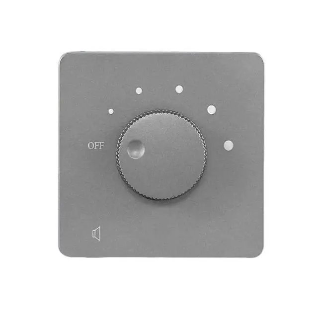 Alt view image 3 of 3 - Wall Background Music Constant Pressure 50W 86 Type Tuning Switch Speaker Volume Controller Sound Regulator Grey