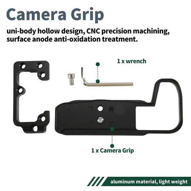 Alt view image 3 of 6 - Quick Release Plate For EOS R8 For EOS RP Camera Stabilizer Vertical Racket Handle L Plate Holder Hand Grip