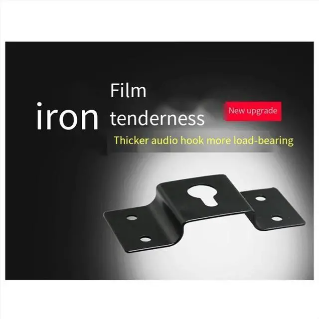 Alt view image 2 of 3 - Speaker Wall Mount Bracket Ceiling Stand Clamp Surround Speaker Rear Hook Hanger Plate for Speaker Accessories