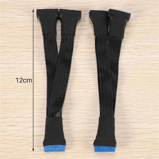 Alt view image 2 of 6 - 2Pcs Motherboard USB 3.0 19PIN Header 1 To 2 Extension Splitter Cable,12Cm 19Pin Internal Extension Header Adapter Cable