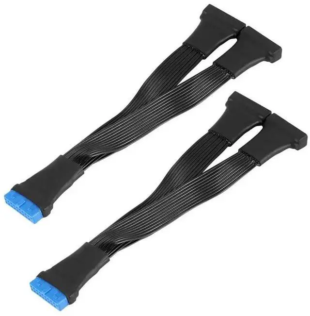 Alt view image 3 of 6 - 2Pcs Motherboard USB 3.0 19PIN Header 1 To 2 Extension Splitter Cable,12Cm 19Pin Internal Extension Header Adapter Cable