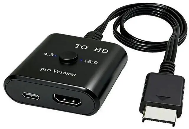 Main image of 1080P For HDTV For PC DVD Compatible PS2 To -Audio Video Converter Adapter Supports PS 1/2 Display Modes