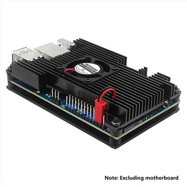 Main image of For 5 / 5B Aluminum Alloy Case Active & Passive Metal Cooling Enclouse with Fan Heat Sinks Protection