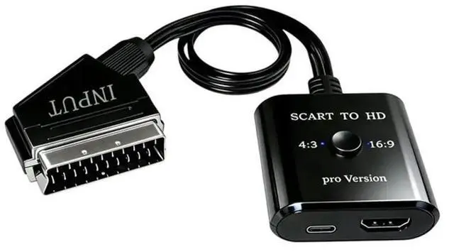 Main image of 1080P SCART To HDTV Converter Video Audio Adapter AV Signal Adapter For HD TV DVD HDTV
