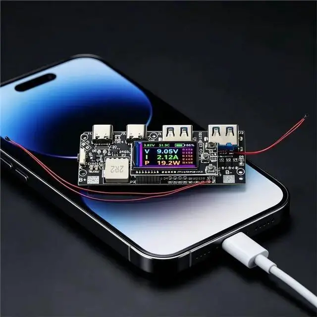 Alt view image 2 of 4 - 22.5W Bidirectional Fast Charging Module With TFT Color Display And Thermal Protection For Power Bank Mainboard, With PD
