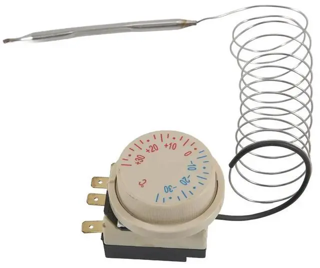 Main image of Freezer -30~+30 AC 250V 16A AC380V Temperature Capillary Thermostat