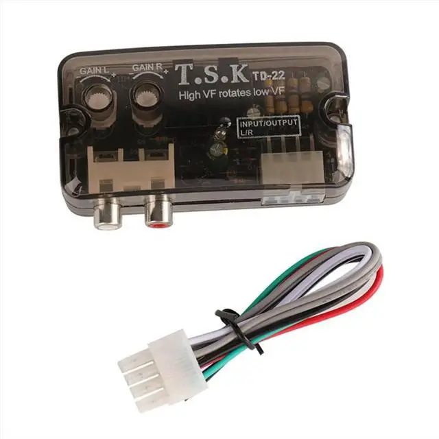 Alt view image 3 of 3 - 12V Auto Car Audio Converter Stereo High to Low Adjustable Frequency Line Speaker Level Converter Adapter