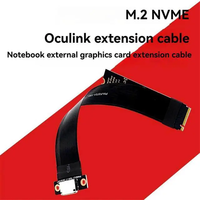 Alt view image 2 of 3 - M.2 NVMe PCIE 4.0 to Oculink SFF-8611 SFF-8612 Female Adapter Cable Laptop External Graphics Card Extension Cable