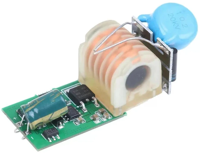 Alt view image 3 of 3 - High Voltage Drive Module 7.4v Boost 15kv Pulse Arc Boost Coil Board High Voltage Package Drive Board