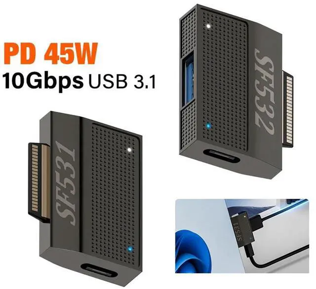 Alt view image 3 of 3 - 45W PD Magnetic Fast Charging Adapter Converter for Pro X 8 7 6 5 4 3 Go Book USB Charger HUB SF532